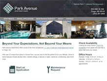 Tablet Screenshot of parkavenueapts.com